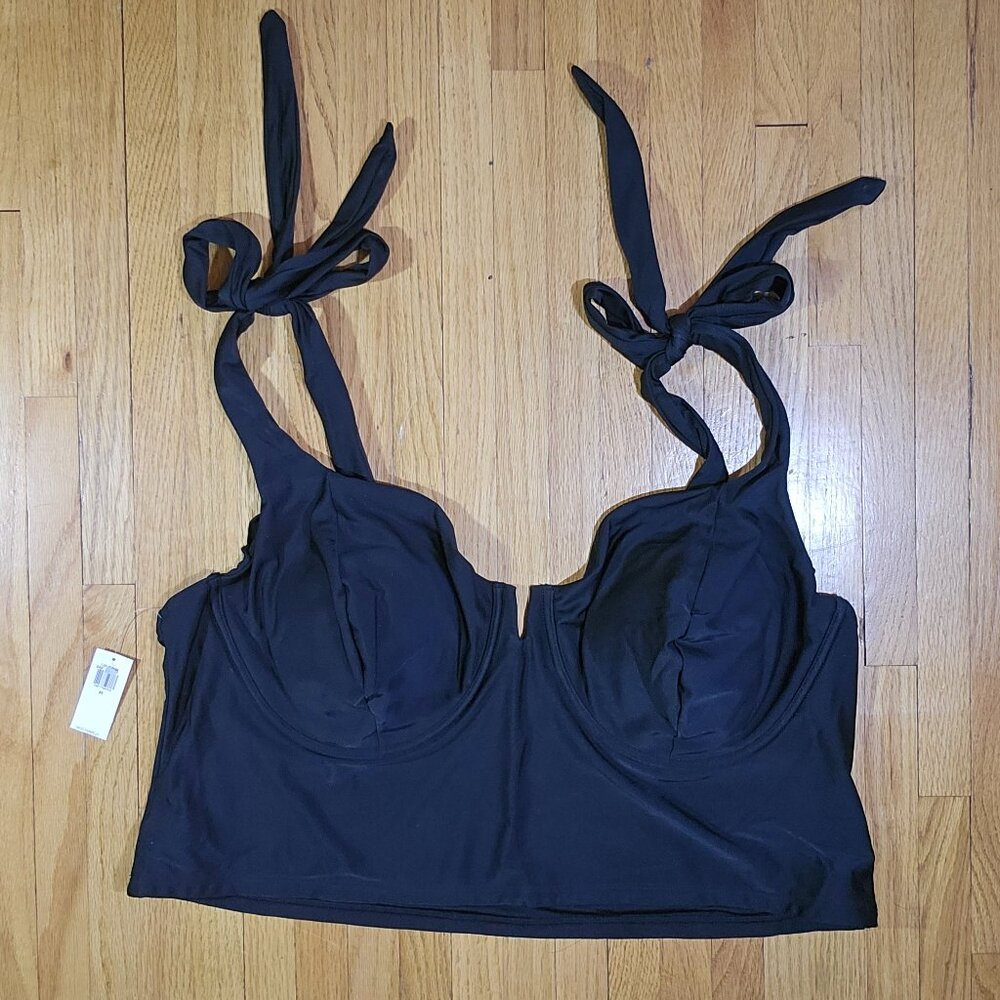 Old Navy Black Bikini Top Tie Shoulders